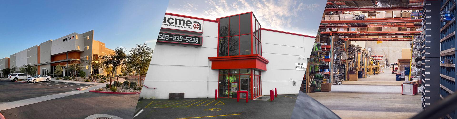 Locations for Acme Construction Supply