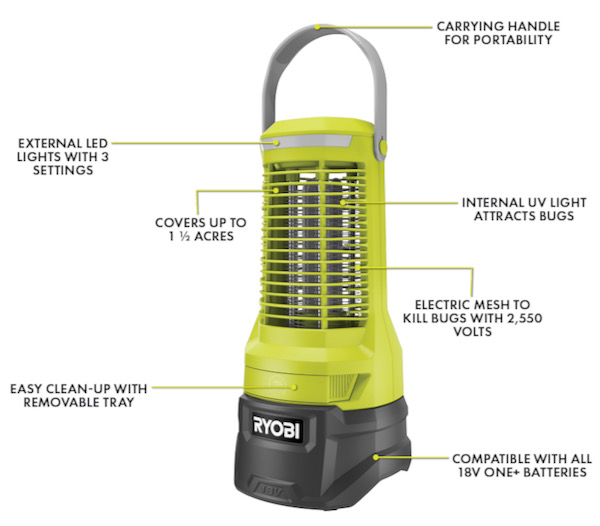 Ryobi 18V One+ Bug Zapper Review Concord Carpenter