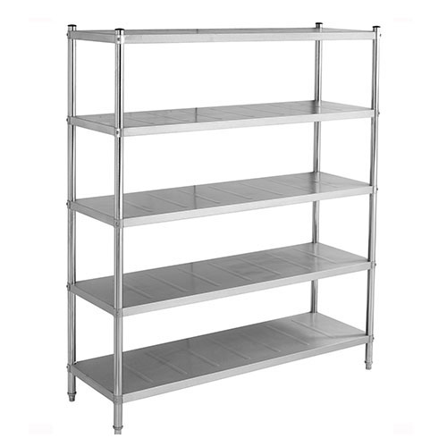 5 Layers Restaurant Stainless Steel Metal Shelf For Storage