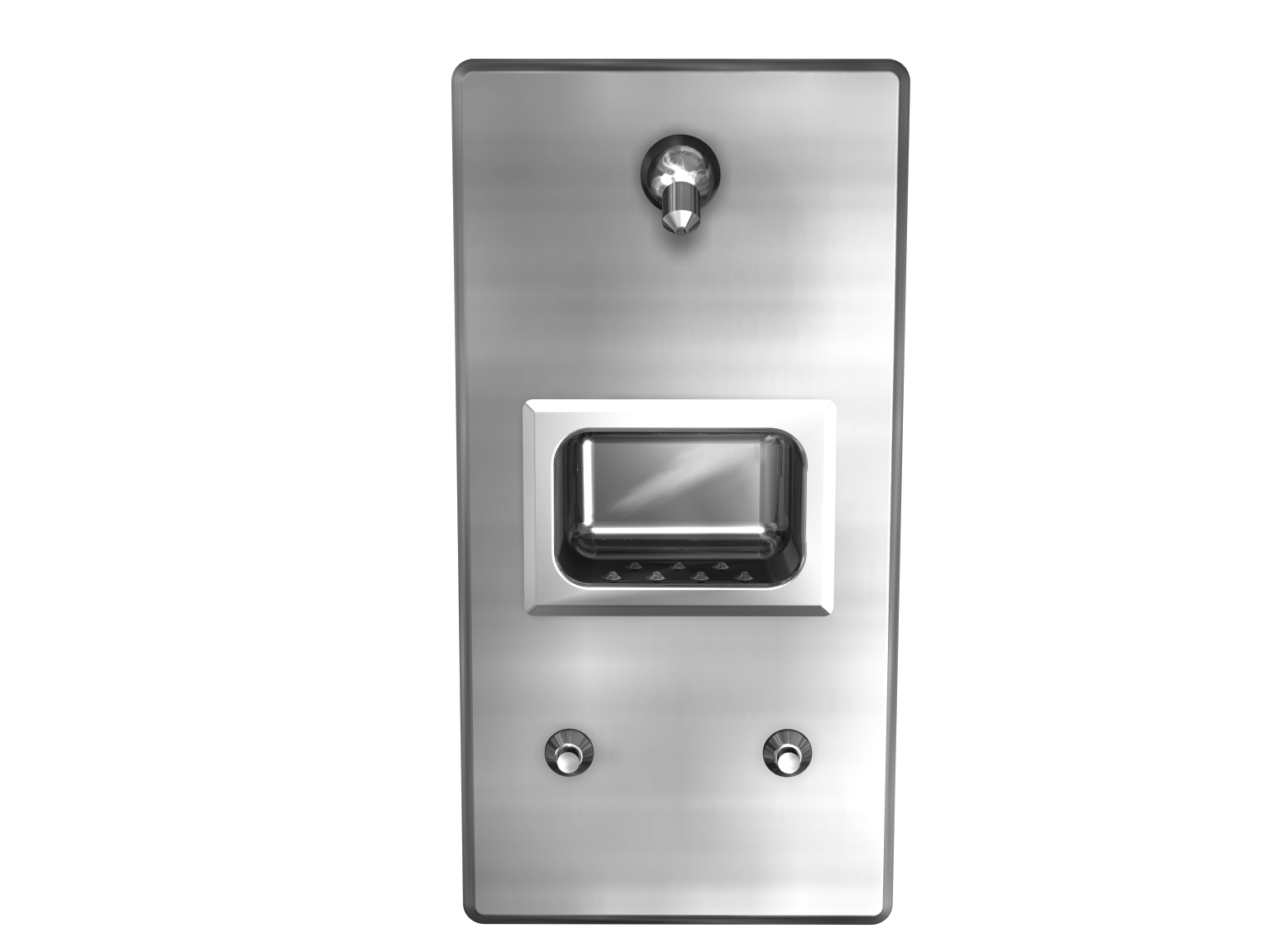 SinglePanel Stainless Steel Security Shower for Rear