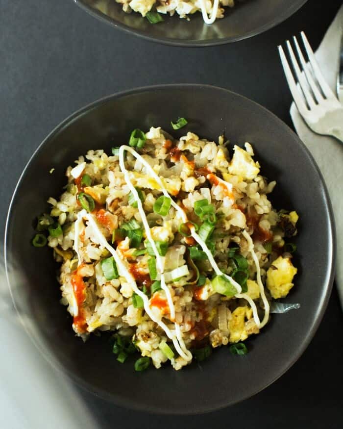 Three Onion Homemade Fried Rice Recipe A Couple Cooks
