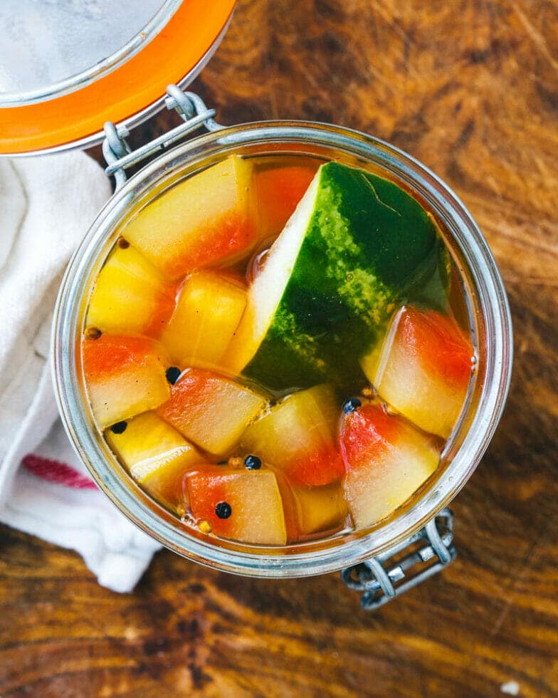 Easy Pickled Watermelon Rind A Couple Cooks