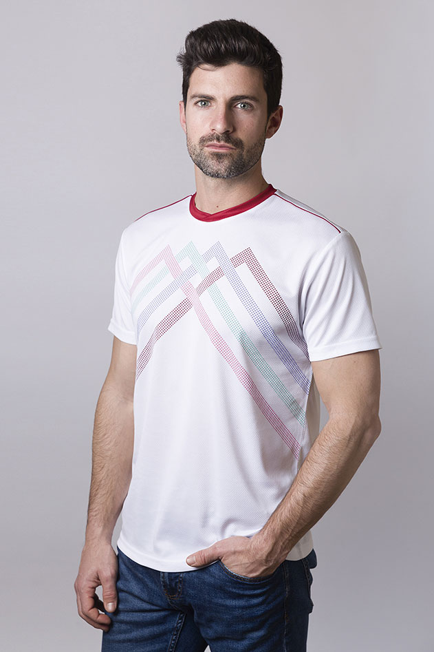 camiseta técnica RECICLADA RETRO adulto Acqua Royal