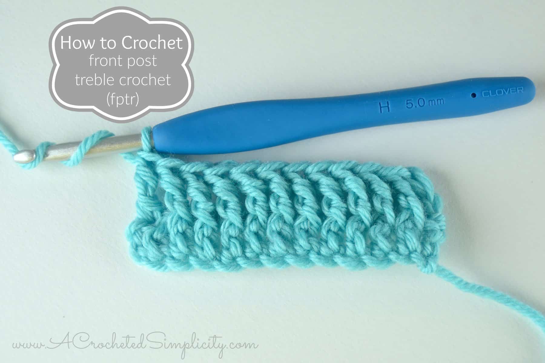 How to Crochet Front Post Treble Crochet (fptr) (photo & video