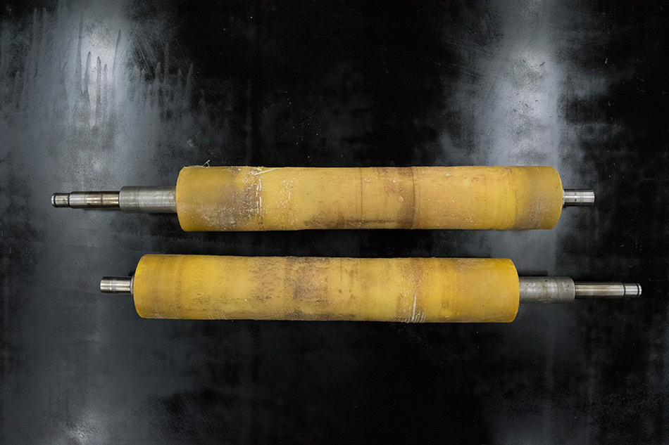 Roller Shaft Wheel Urethane Recovery Service Acrotech Inc.
