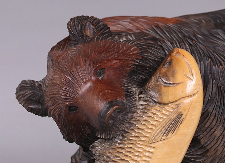 Japanese Arts & Crafts HandCarved Hokkaido Bears California