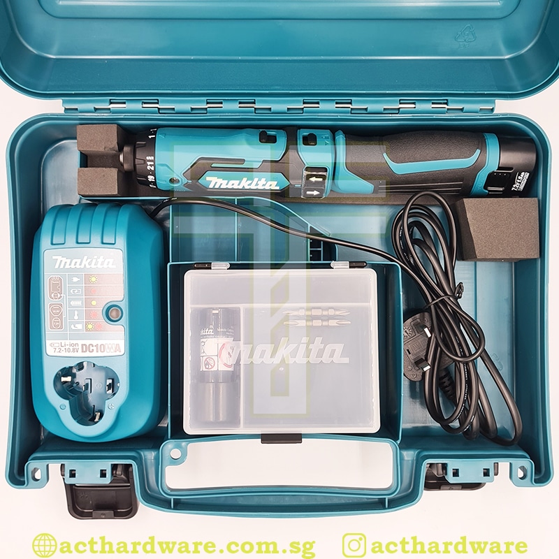 Makita DF012DSE, 7.2V Cordless Driver Drill A.C.T. Hardware