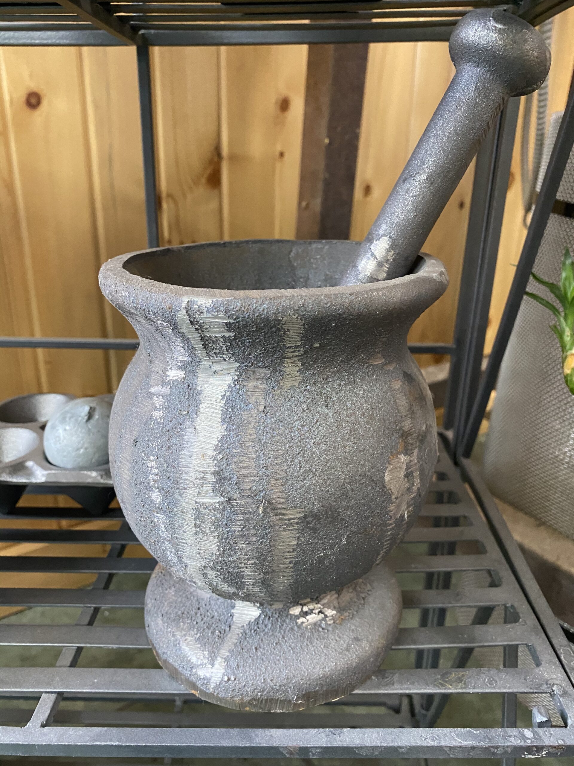 Mortar & Pestle quart size cast iron Action Mining Services Inc