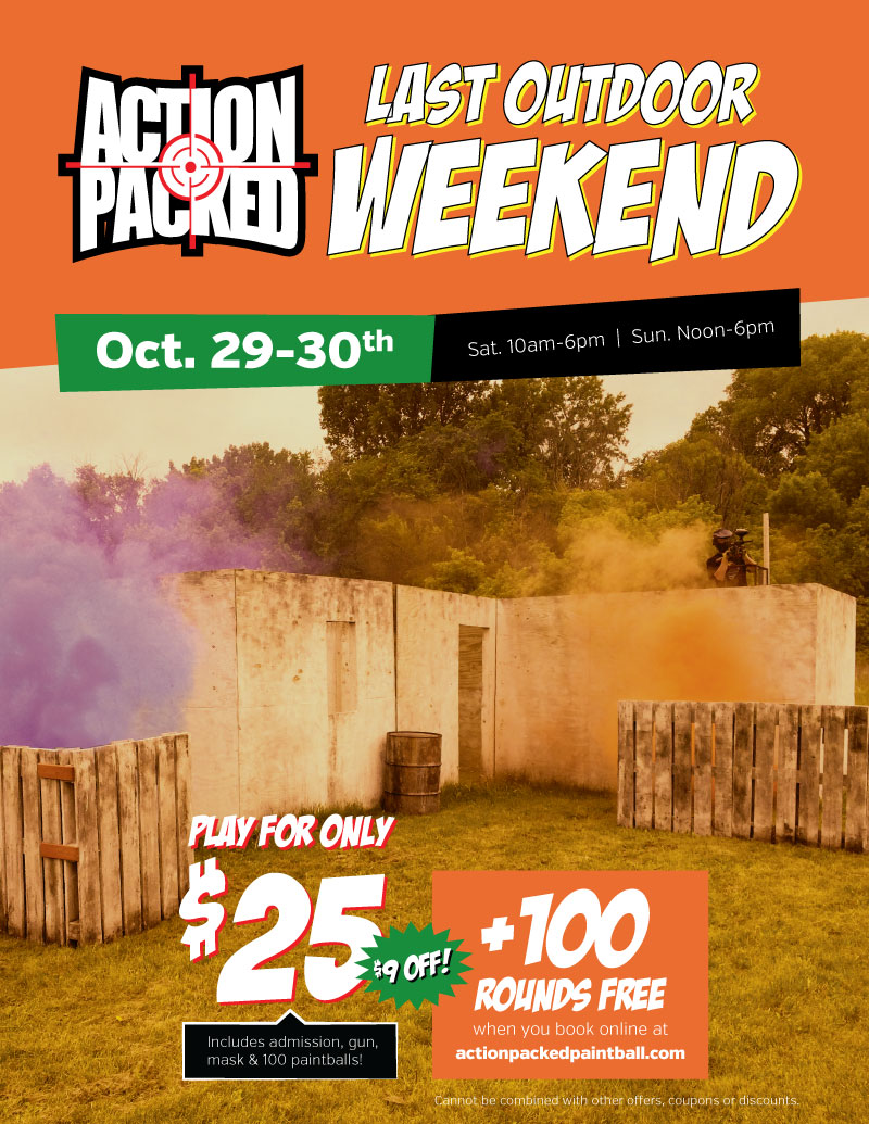 Last Outdoor Weekend Special Action Packed Paintball