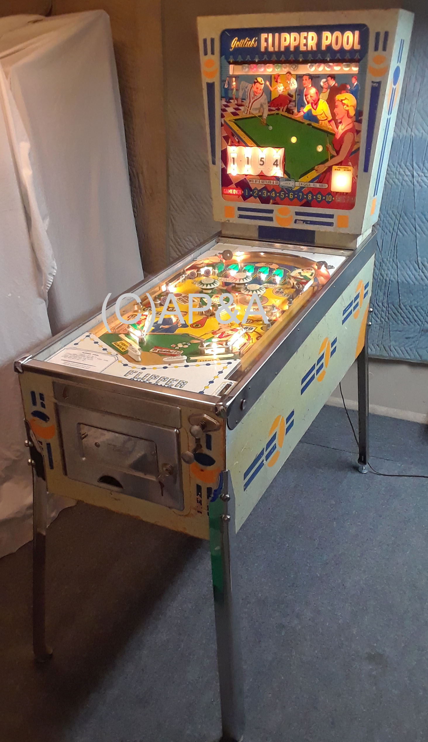 Action Pinball GAME_FPGTB Flipper Pool (Gottlieb) Pinball Machine