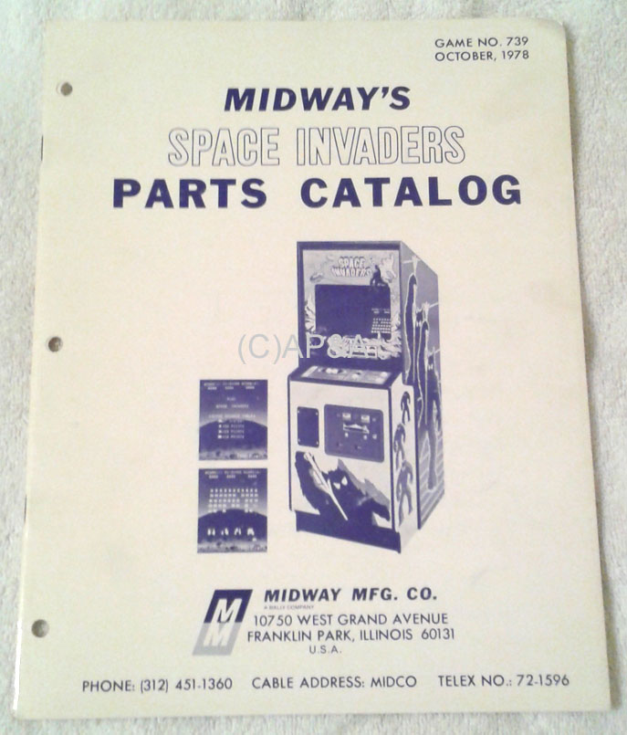 Action Pinball PM0668 Space Invaders (Midway) Parts Catalog