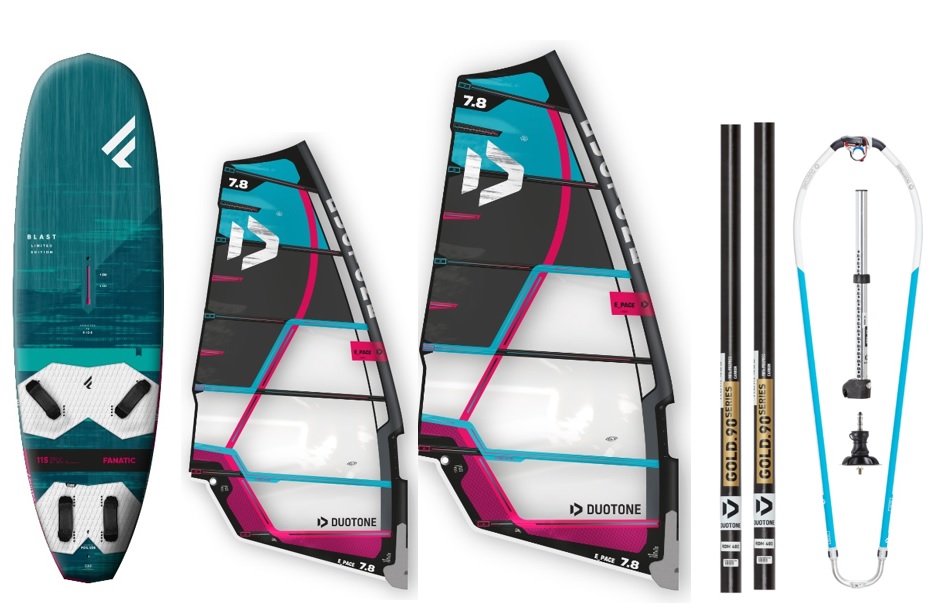 Rental windsurf equipment from Fanatic and Duotone