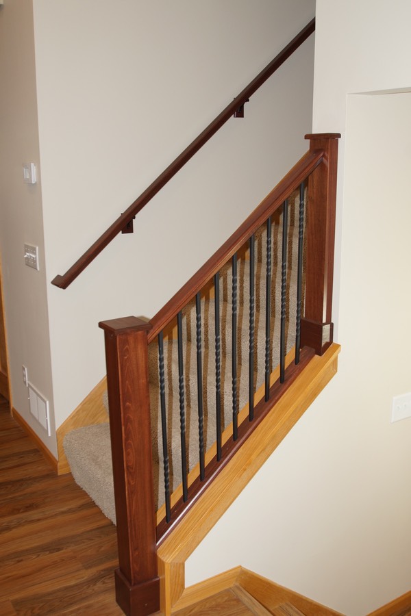 Custom railing adds elegance to areas around kitchen remodel. ACTIVE