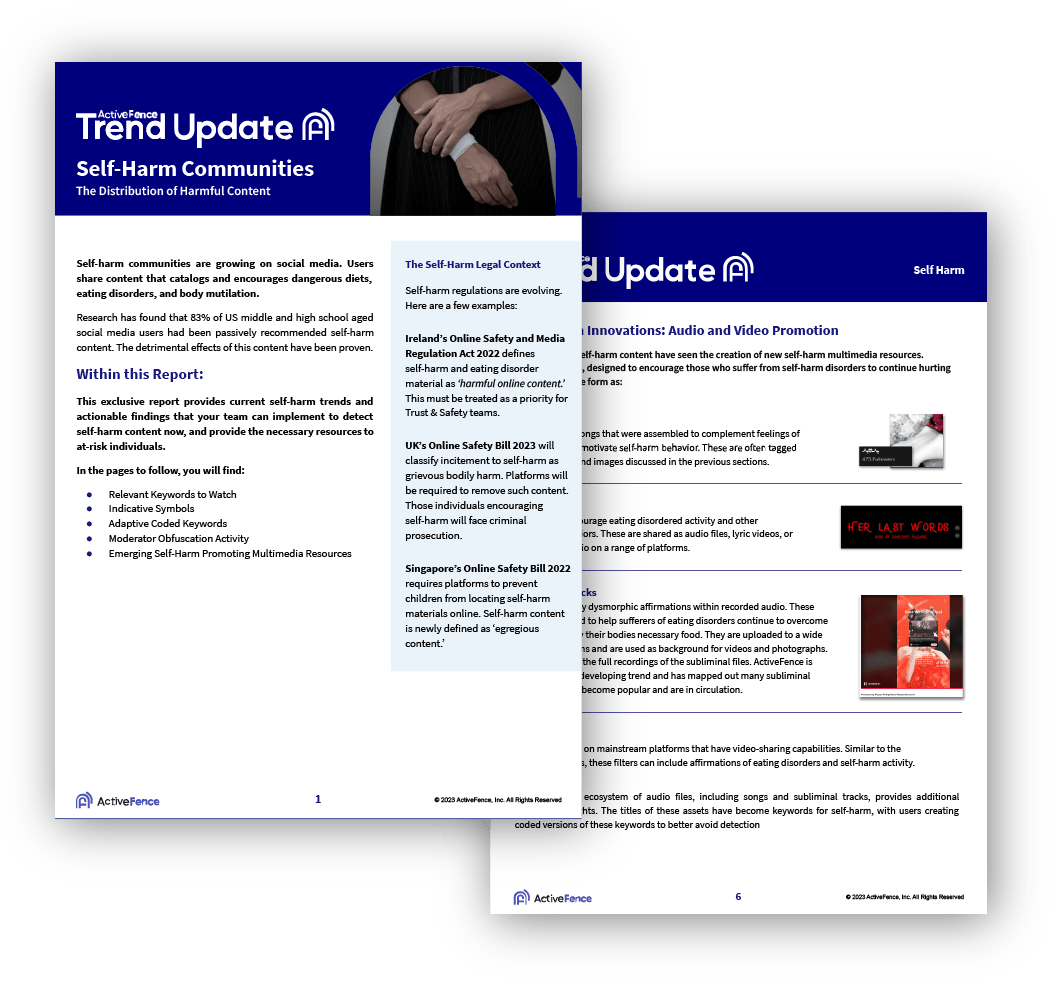 Trends in SelfHarm ActiveFence