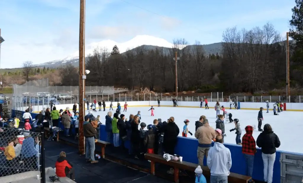 Mount Shasta's Stunning Outdoor Ice Rink Opening to the Public this