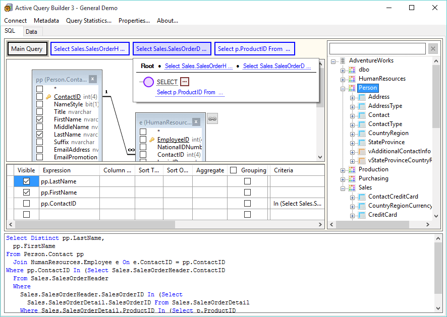 Active Query Builder 3 new major version for WinForms and WPF is out. Download and try now!