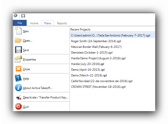 Opening an Existing Project