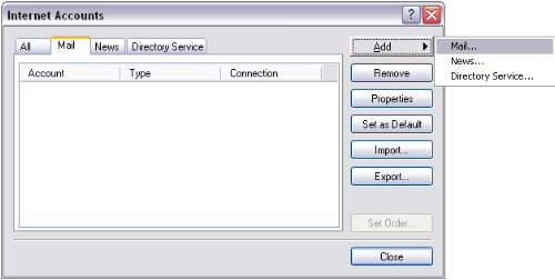 Web Hosting by Active Web Hosting Setting Up Outlook/Outlook Express 6.x