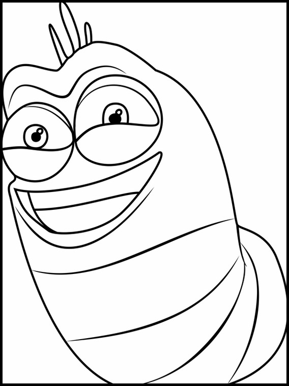Dibujos Faciles para Colorear Larva 3