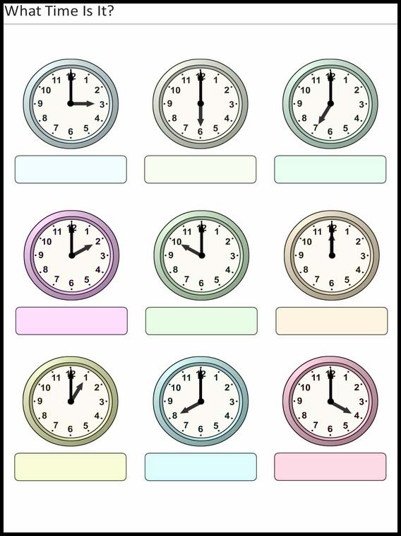 What time is it? Worksheets activities for kids 15