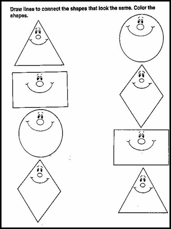 geometric shapes for kindergarten worksheets