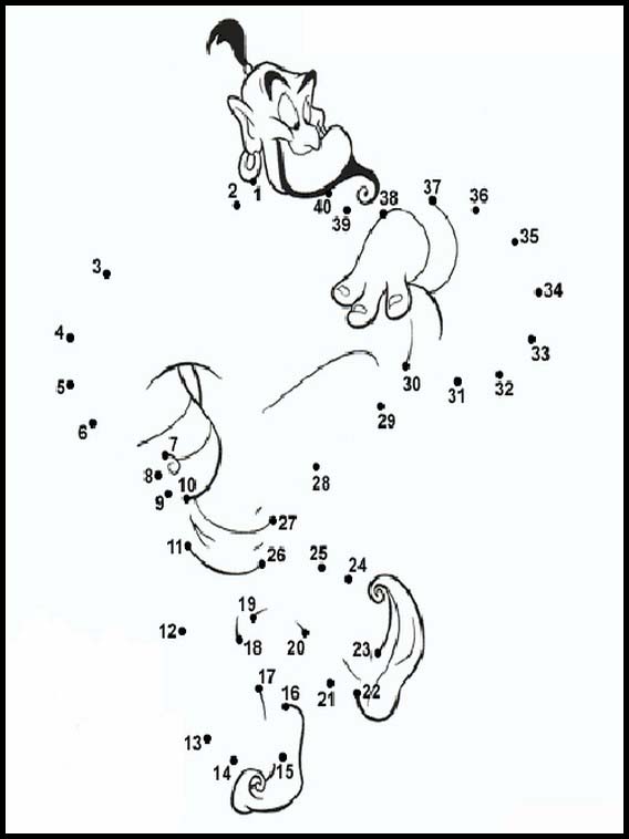 Worksheet for kids Connect the dots following the numbers 45