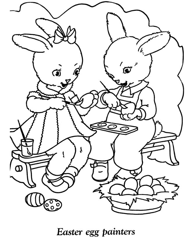 Easter Kids Coloring Pages Free Printable Easter Egg Painters