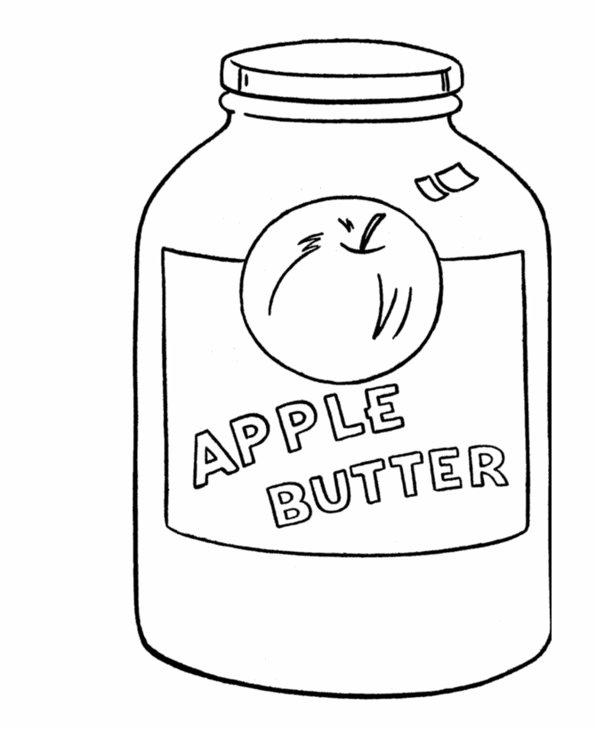 Jelly Jar Coloring Page