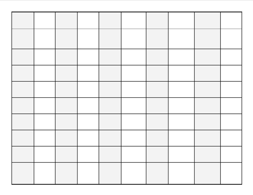 Printable Blank Number Charts 1-100 | Activity Shelter