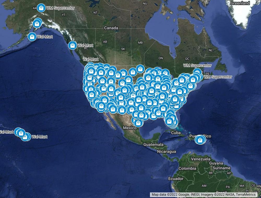 Walmarts In Canada Map Walmart ain't big enough Society, Politics, Government, Environment