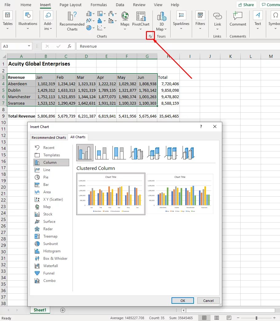 An Introduction to Charts in Excel - Acuity Training