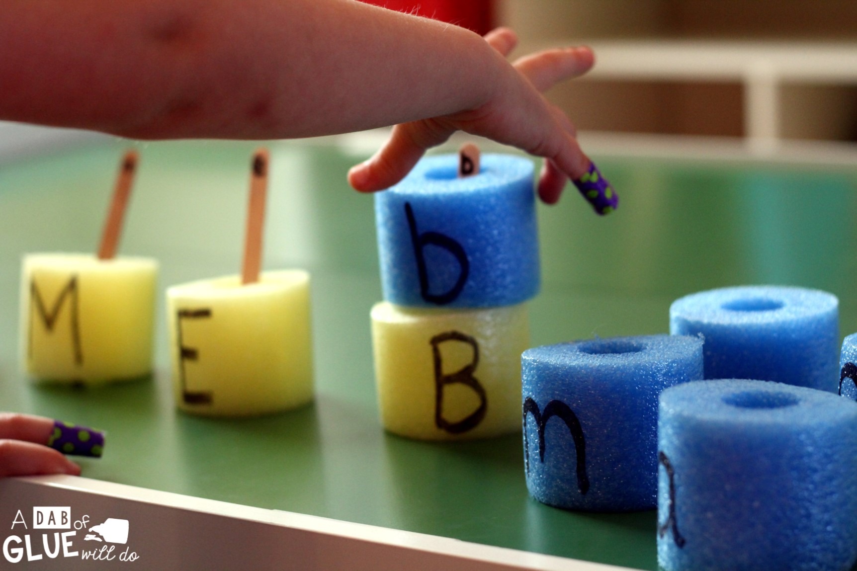 Pool Noodle Alphabet Match