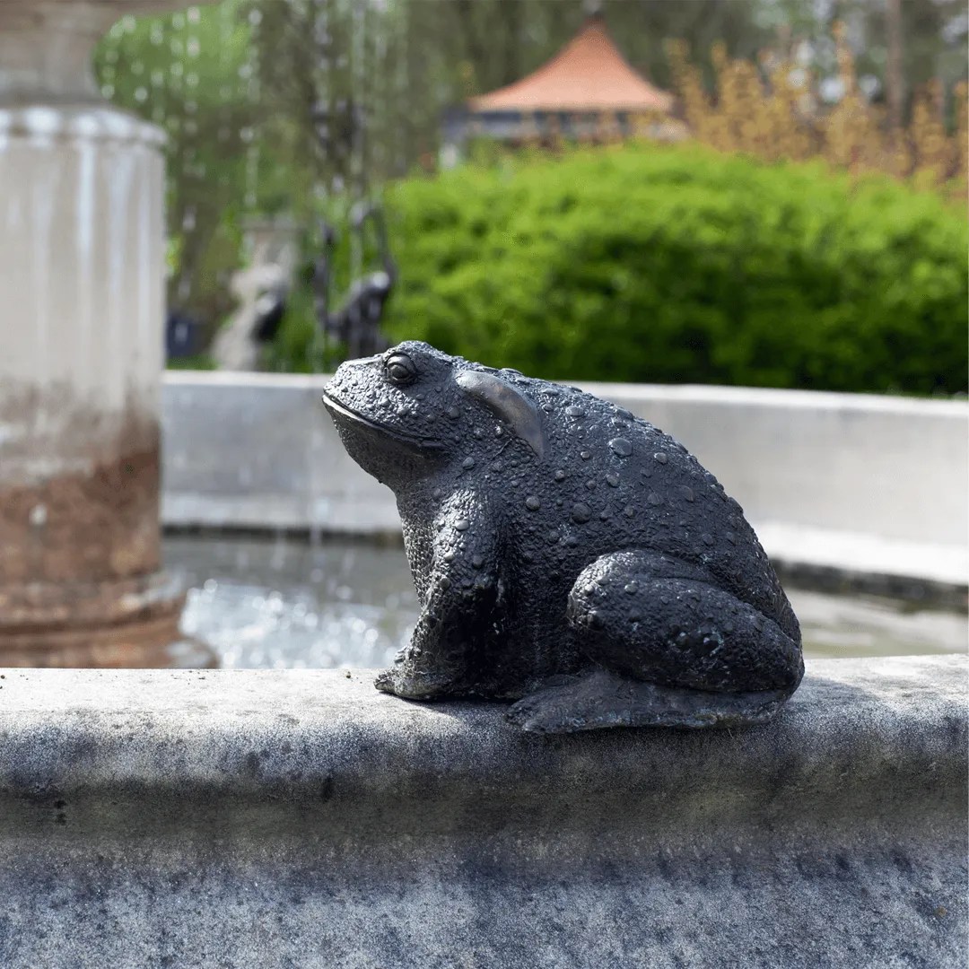 Bronze Toad Garden Statue Handmade Quality Bronze Ornament