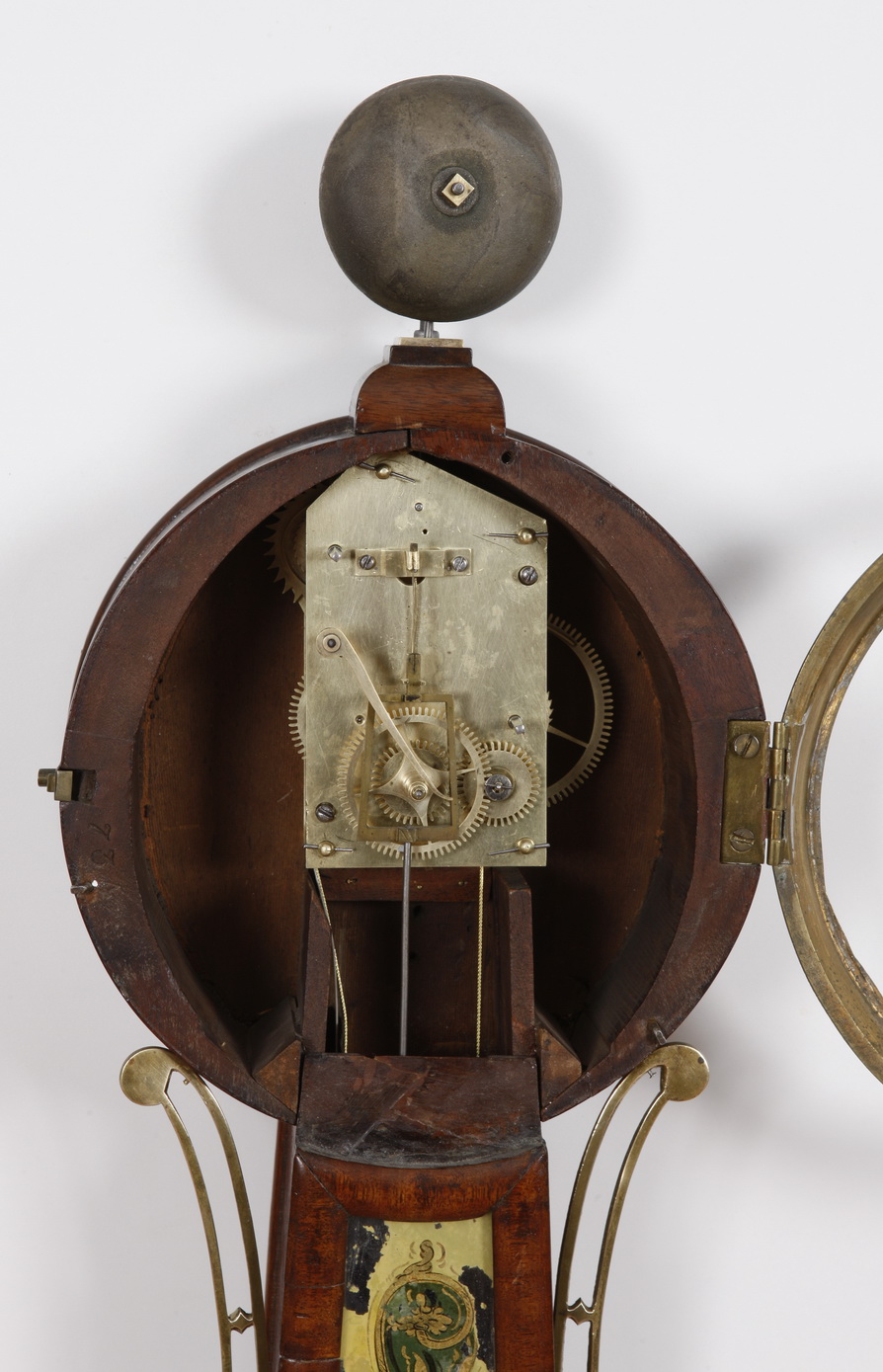 Aaron Willard Jr. Boston Weight Driven Banjo Clock w/ Alarm, Untouched