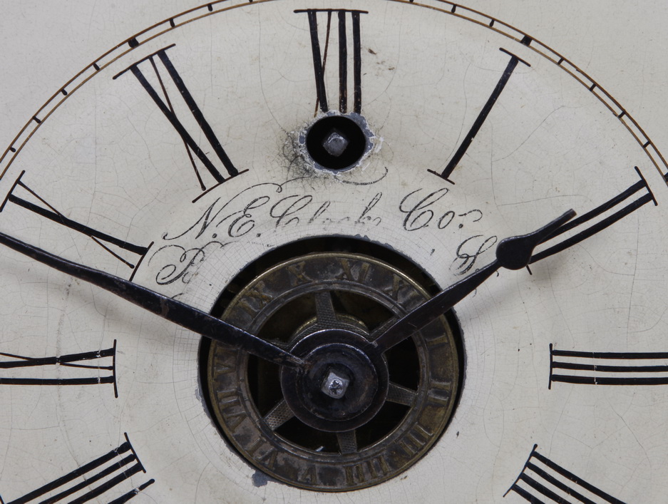 RARE C. 1850 New England Clock Co. Miniature “Cigar Box” Shelf Clock