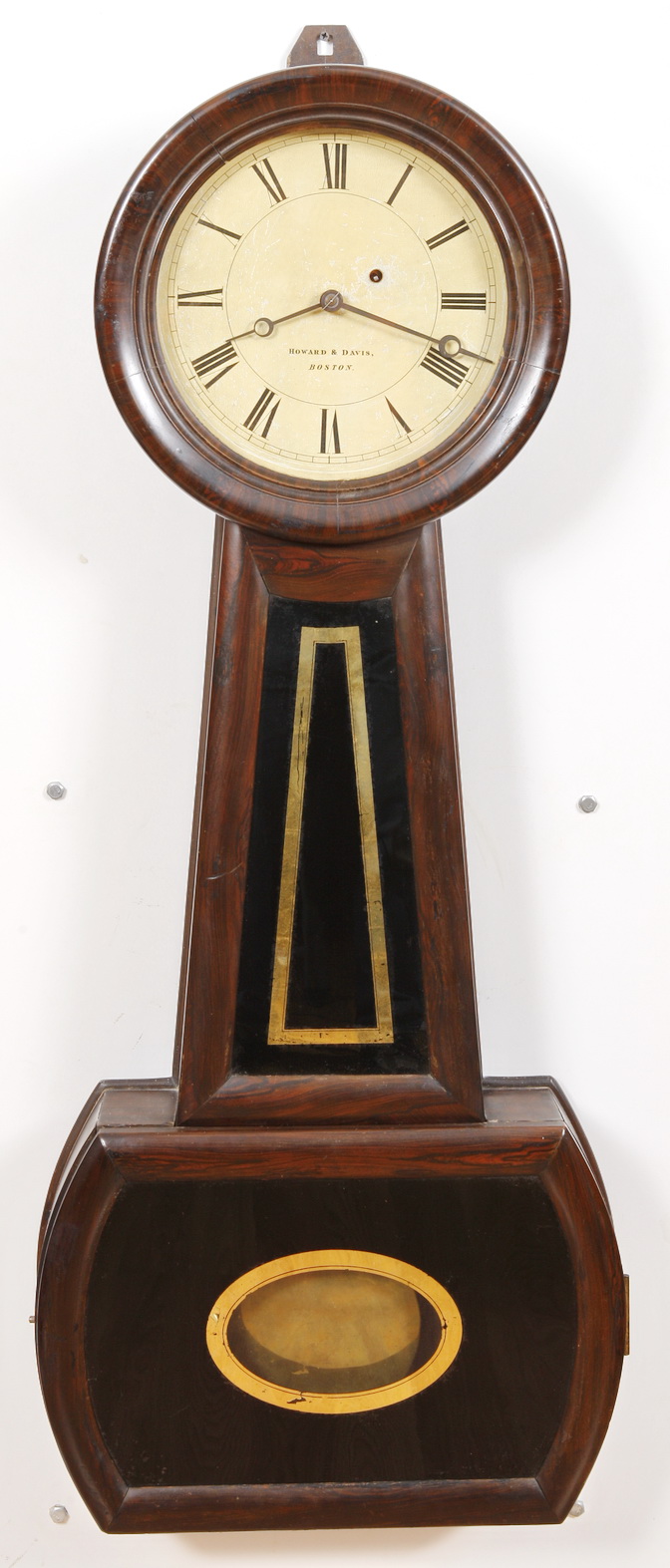 Howard & Davis Boston No. 2 Weight Driven Regulator Banjo Clock C. 1850