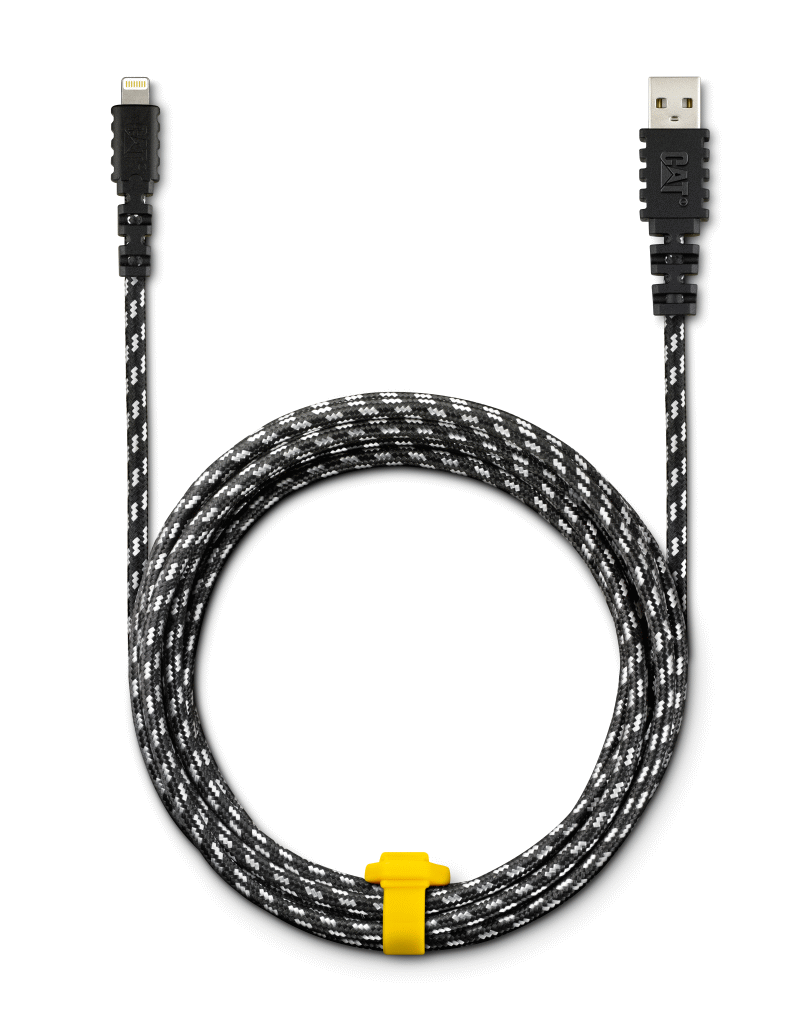 Cat Phones CATUSBACL 10′ Braided Nylon Apple Lightning to USB Charge