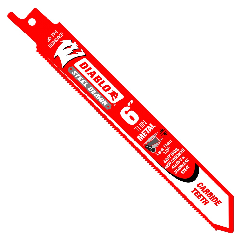 Diablo DS0620CF 6 in. Steel Demon Carbide Recip Blades for Thin Metal