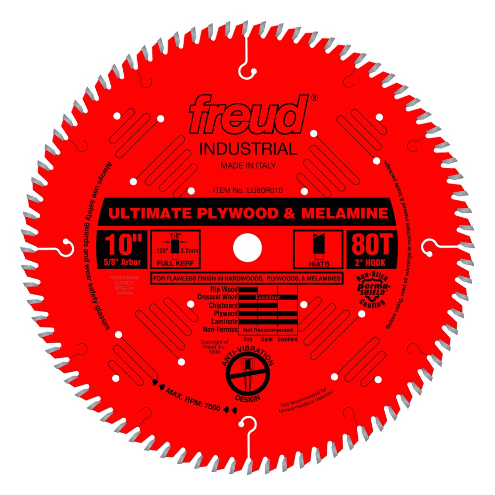 Freud LU80R010 10" Ultimate Plywood & Melamine Blade Adam's Tarp