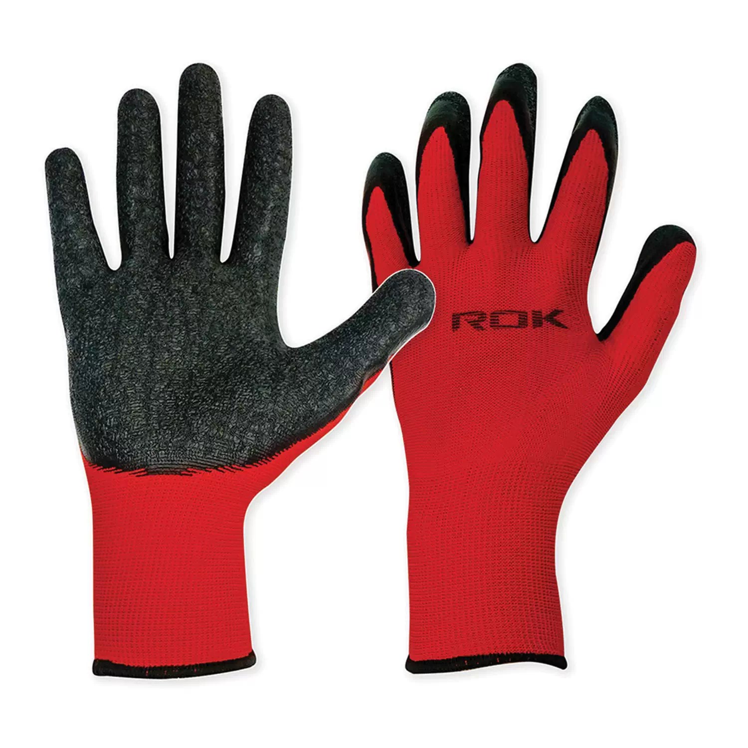 ROK 70840 6PK Latex Coated Poly Lined Contractor Gloves Adam's Tarp