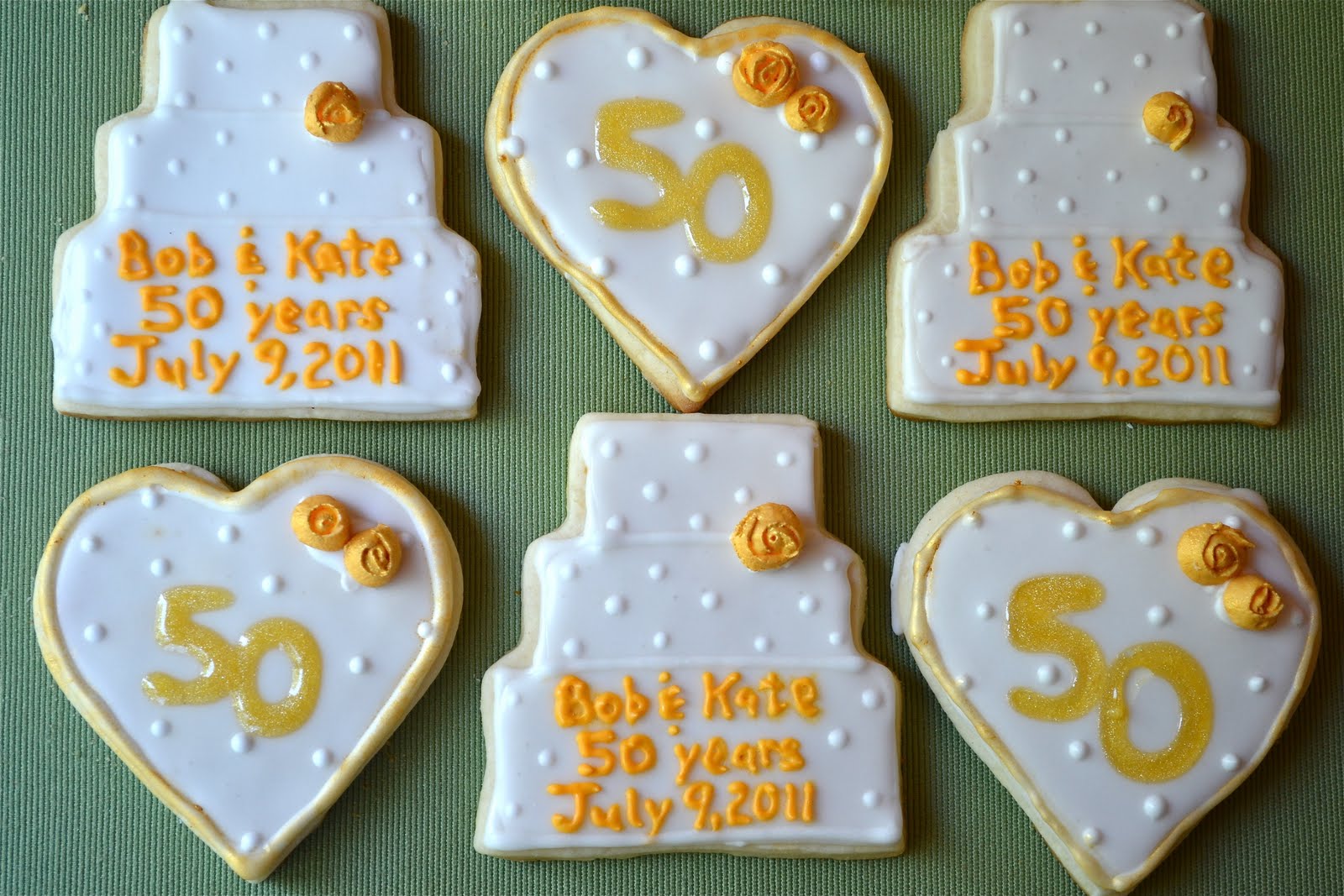 50th Anniversary Sugar Cookies A Dash of Megnut