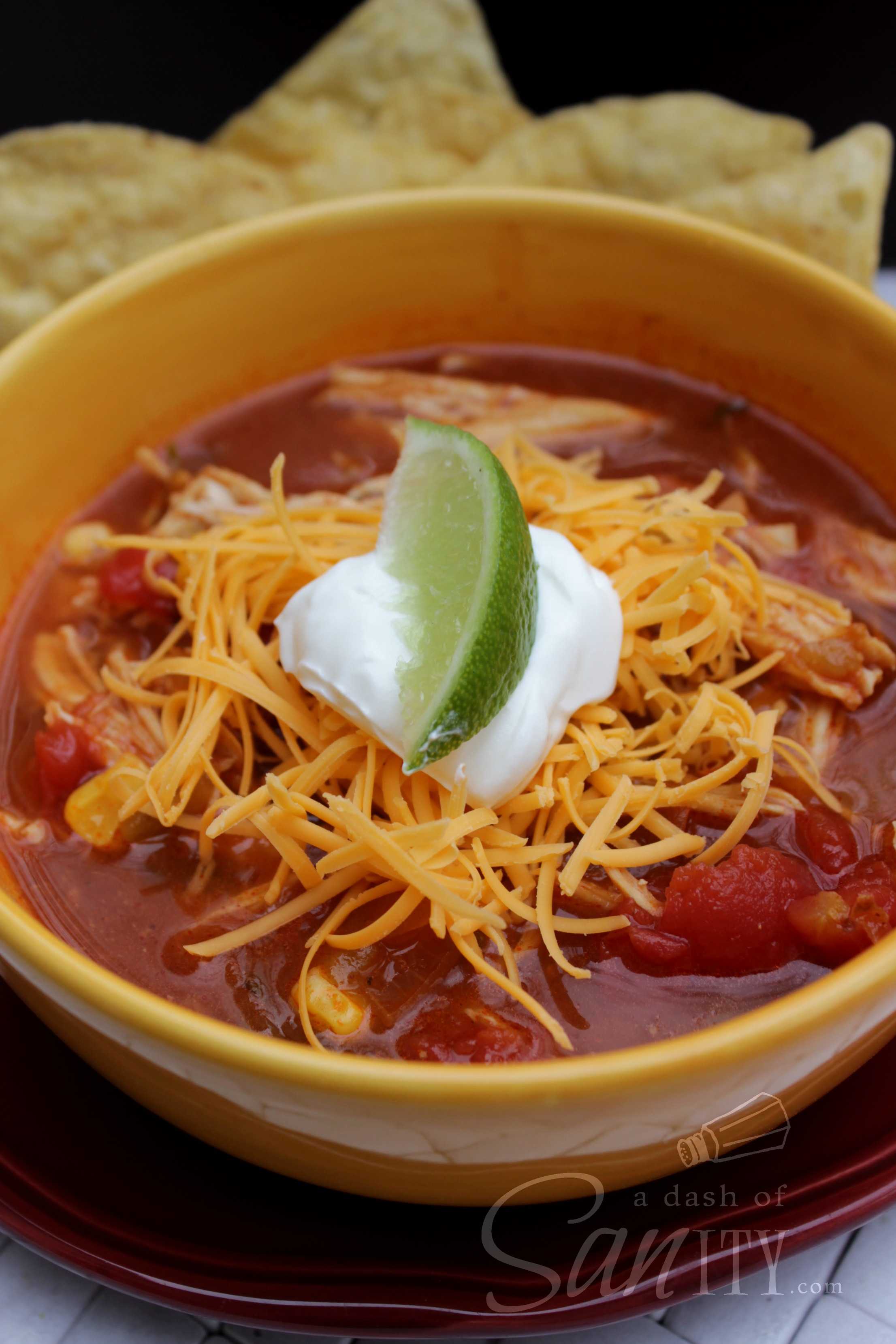 Authentic Tortilla Soup, Slow Cooker A Dash of Sanity