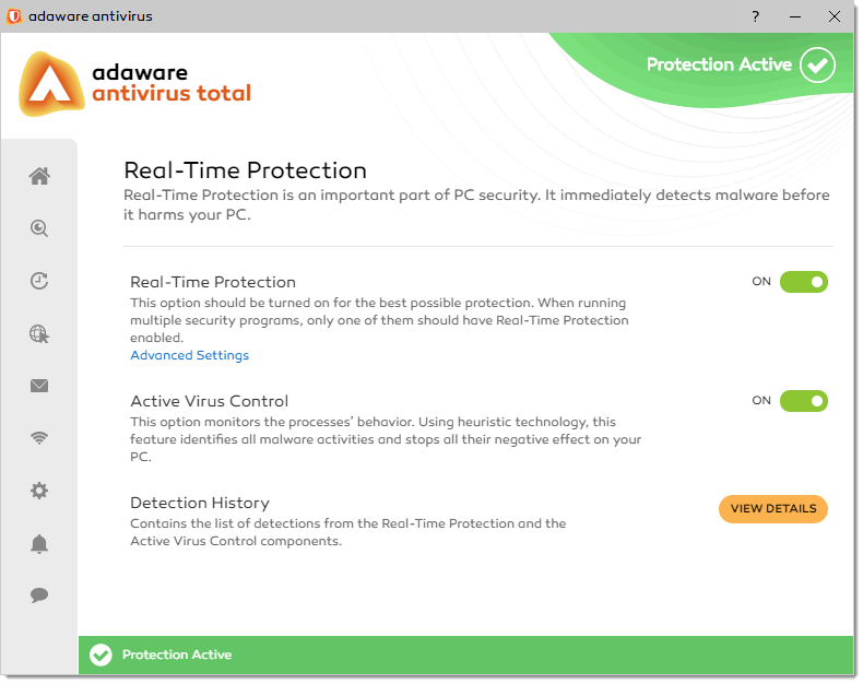 Enable realtime protection with command line Adaware