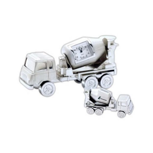 Cement Truck Desk Clocks Promotional Metal Cement Truck Model Adco