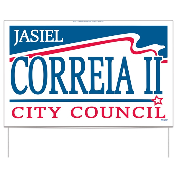 Double Sided Yard Signs Union Made 14.5" x 23" Easy Install Political