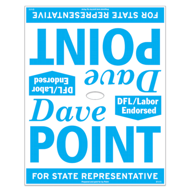 Double Sided Yard Stake Signs Union Made 18 pt 22" x 28" Union Made