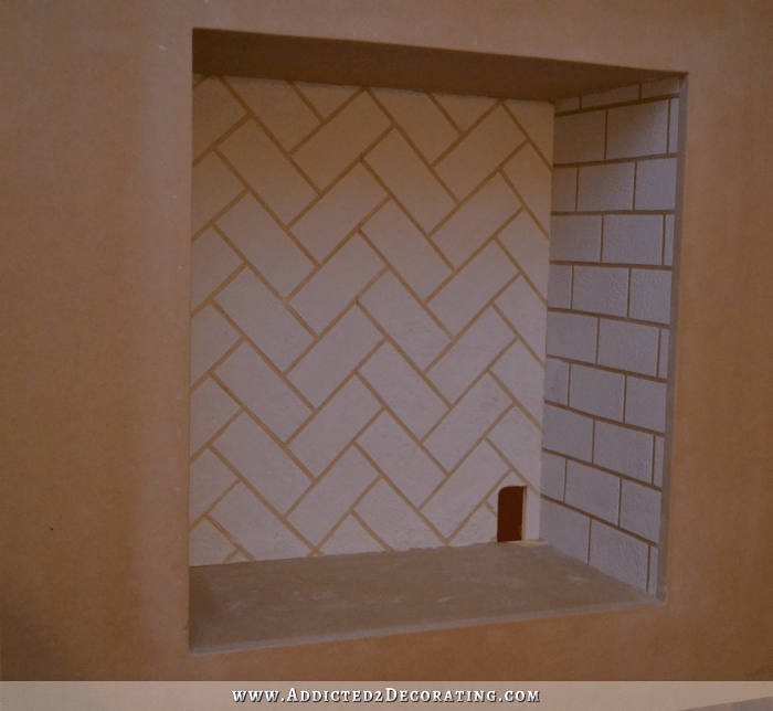 DIY Fireplace Part 4 The Finished Brick Fire Box And Mosaic Tile