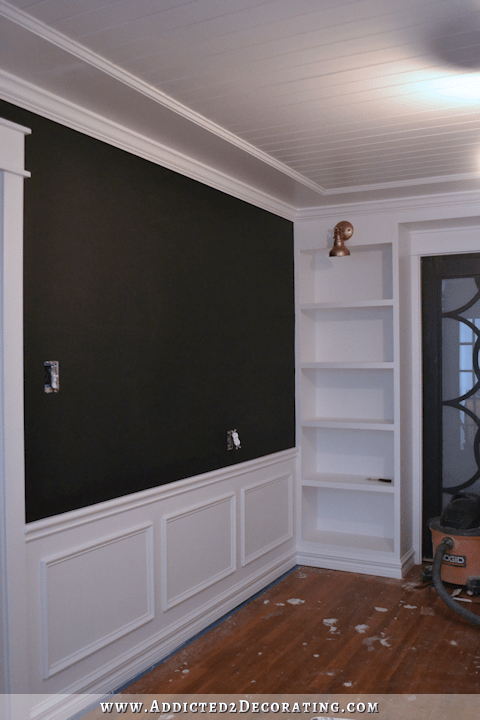 Black Wainscoting Living Room | Baci Living Room