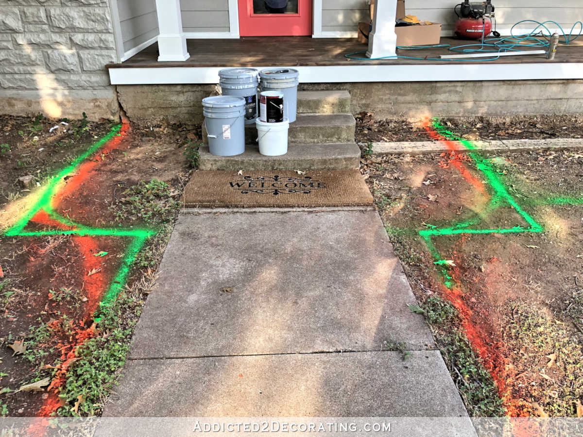 Driveway and Sidewalk Decisions (Visualized In Spray Paint) Addicted