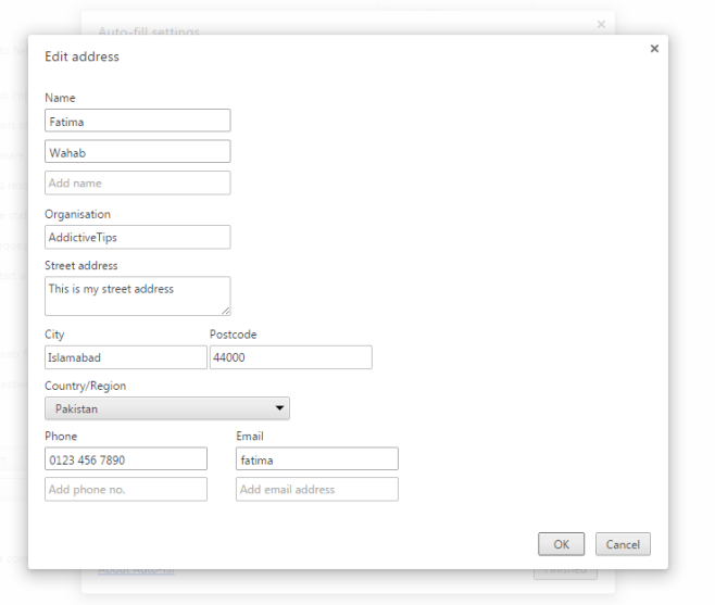 How To Manually Add Street Addresses To Chrome's AutoFill Option